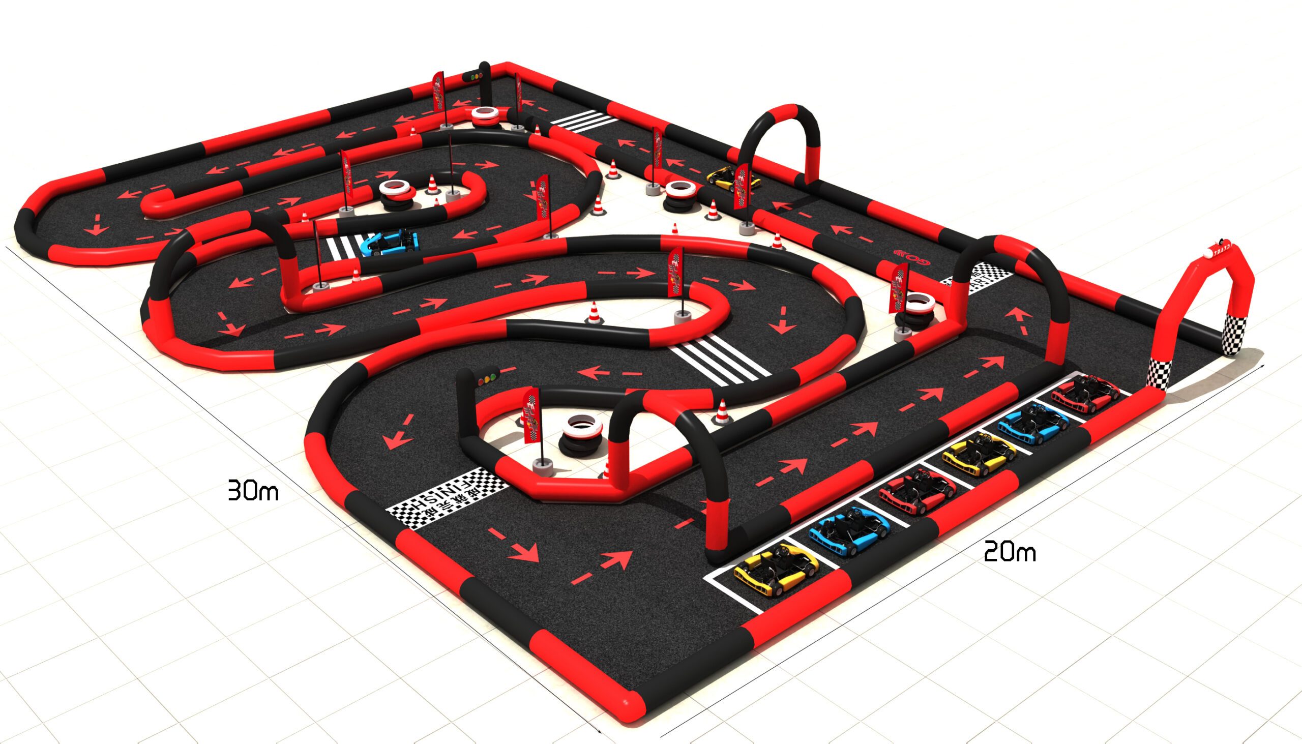 Customized go kart venue