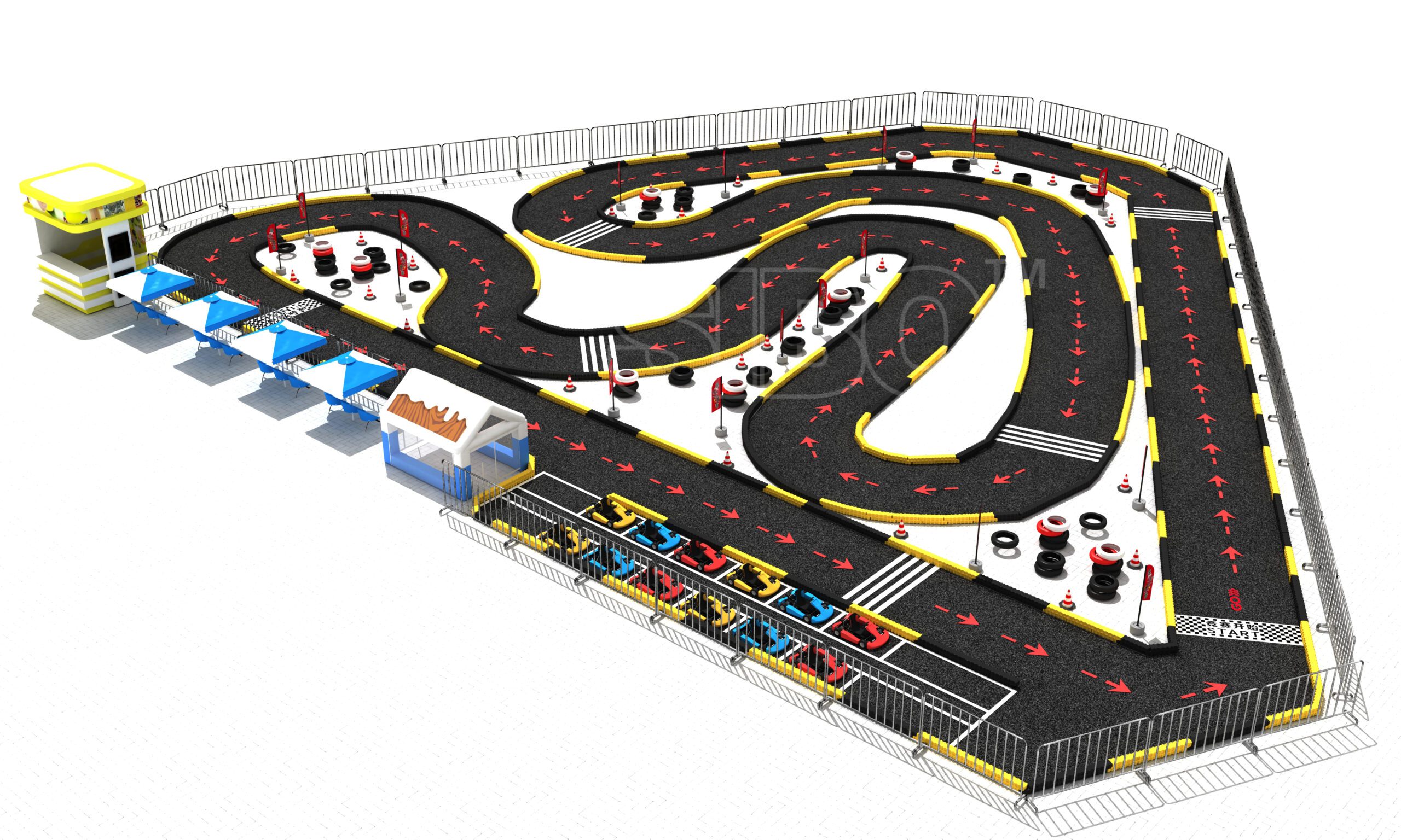 Customized go kart venue