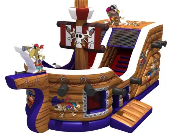 Pirate Ship jump house with slide