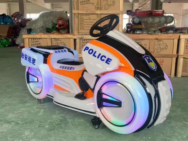 Electric Kiddy Rides Amusement Equipment Factory Direct Selling Amusement Ride Outdoor Battery Police Motorcycle Equipment Mini Kids Police Car Bumper Car