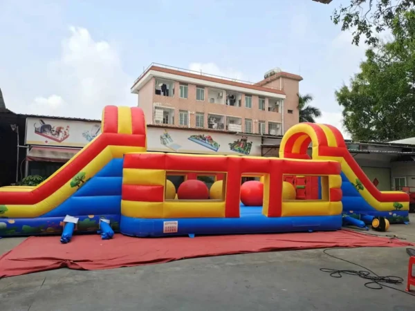 Slide Bouncer with Ball Game Different Color