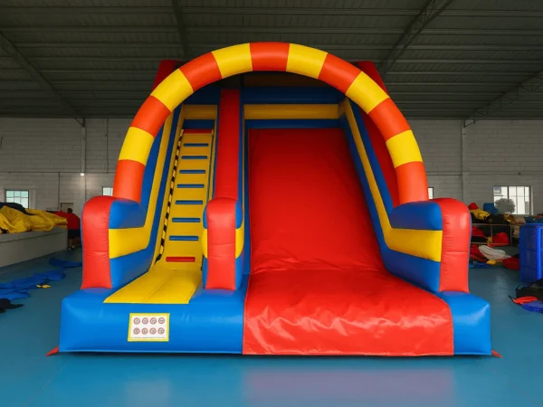 Color Two Slides Dry Slides Inflatable with Arch