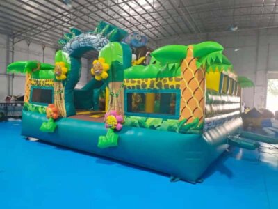 inflatable jungle bounce slide