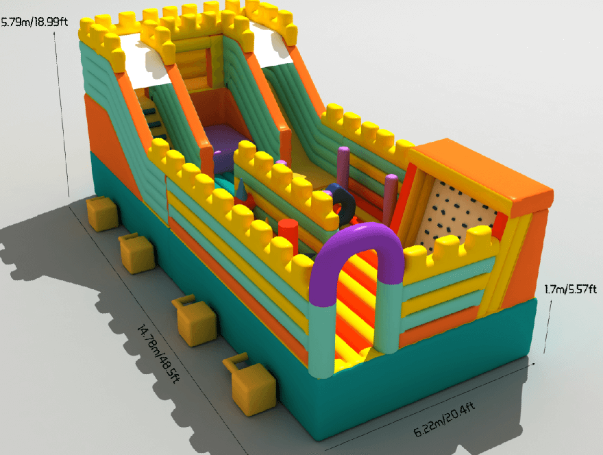 Lego Brick Building Park Climbing Park Inflatable - Minyefun