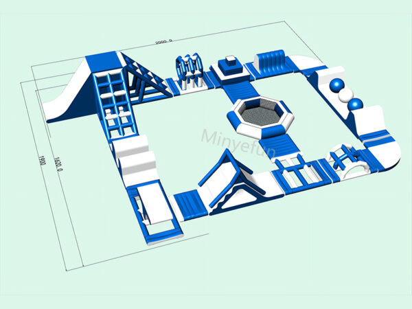 Customized Class 8 Shape 19*20m Water Inflatable