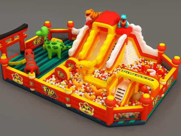 Commercial Chinese Dragon Style Chinatown Inflatable Bouncer Ball Pool