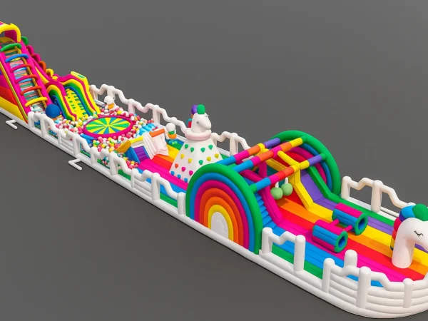 Commercial Rainbow Unicorn Park Bouncer Ball Pool