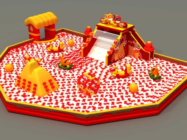 Inflatable New Year Chinese Style Bouncer Ball Pool