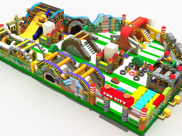 Customized Big Kids Inflatable Playground With Bounce