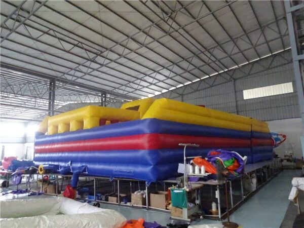 Inflatable Playground with Two Arches - 10.3x13x4m with 4m Slide Height and Multiple Safety Features