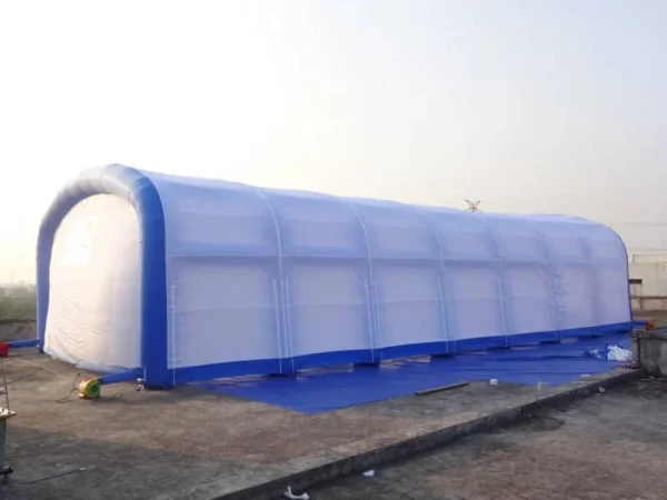 Inflatable Tent with Door – 25x12x6.5m – Durable 420D Material with 1500W Blowers (5)