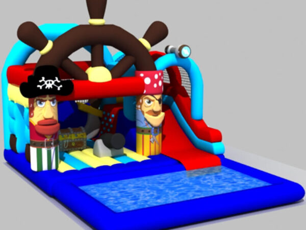 Pirate Bounce with Pool – 6x6x4.5m Bounce + 4x2.5x0.3m Pool 8200103