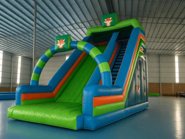 H10 Inflatable Animal Bounce Green with Slide