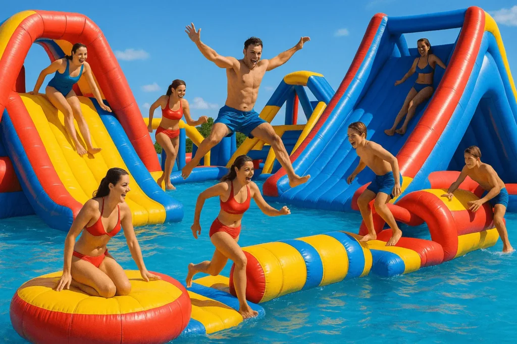 Vibrant inflatable water games