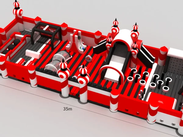110 Foot Inflatable Obstacle Course