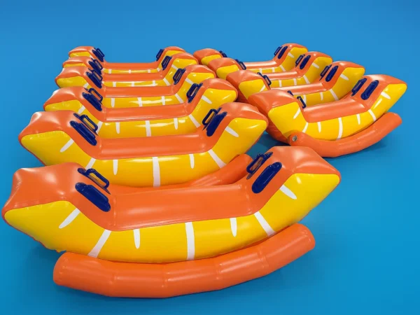 Commercial Inflatable Rocking Toy Orange Seesaw