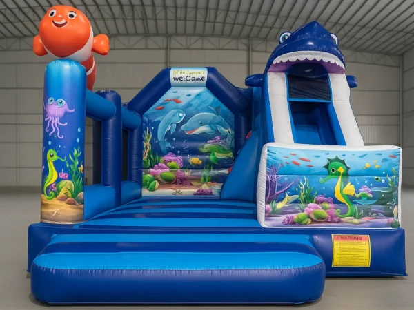 Inflatable Combo with Shark Slide