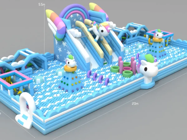 Starlight Unicorn Inflatable Ball Pit Kingdom