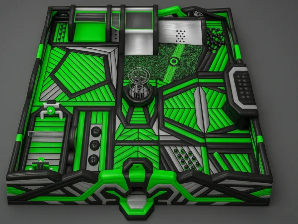 Galactic Grid Runner Inflatable Playground Complex
