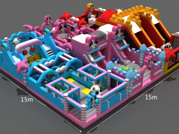 Bouncy Cow Farm Inflatable Adventure Park