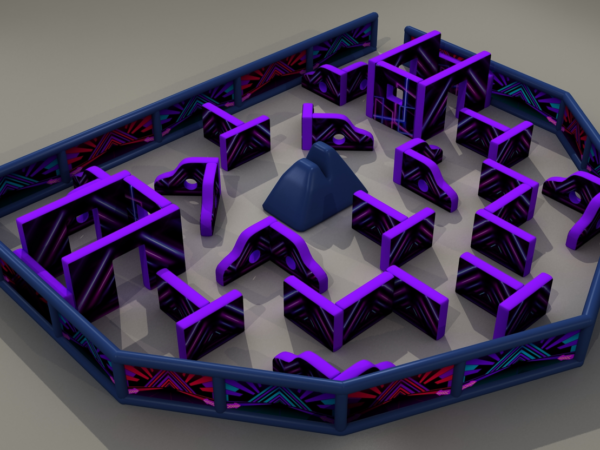 Cyberpunk Battle Inflatable Laser Tag Arena