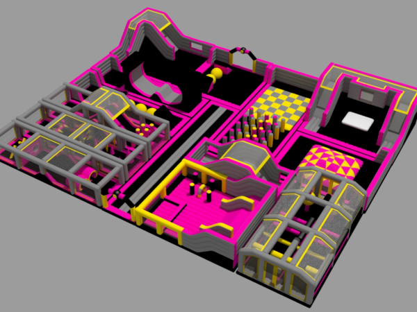 Cyber Pop Party Inflatable Adventure Playground