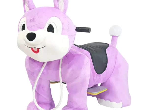 Electric Plush Purple Squirrel Ride with Remote Control