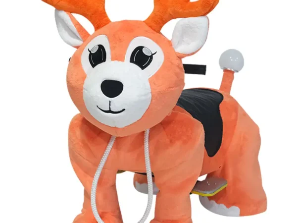Coin-Operated Deer Animal Ride with Adjustable Speed