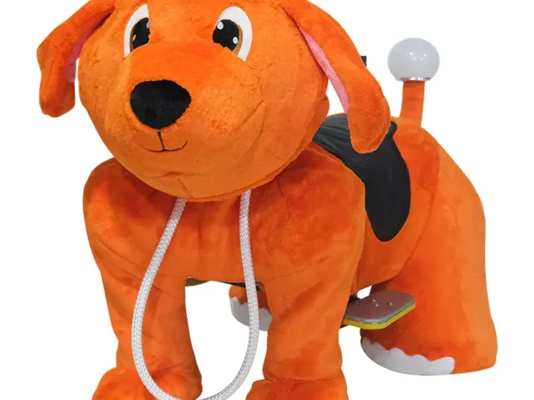 Motorized Orange Dog Kiddie Ride with Brushless Motor