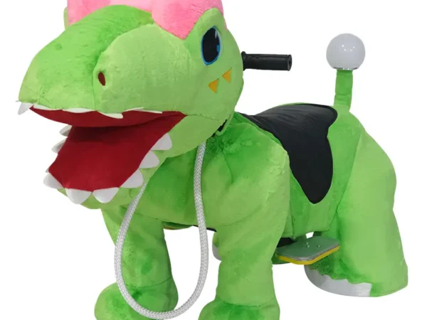 Coin-Operated Dinosaur Animal Ride with Adjustable Speed