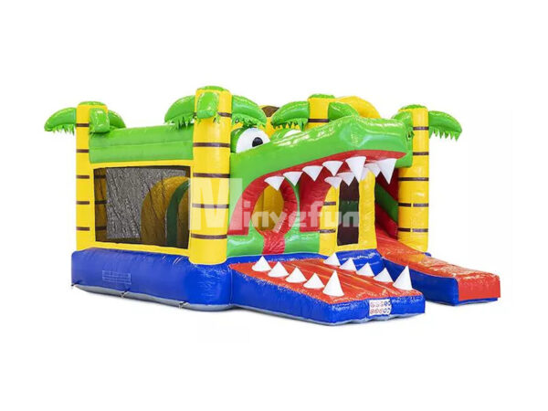 Crocodile Inflatable Bounce House with Slide | Commercial Combo Bouncer for Kids