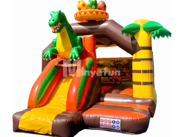 Kids Dinosaur Inflatable Bounce House with Slide, Jumping Castle Bouncer for Backyard, Party, Outdoor Play