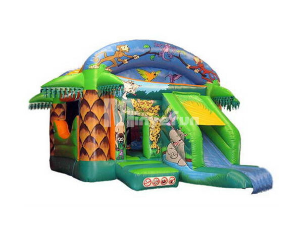 Jungle Adventure Inflatable Bounce House with Slide