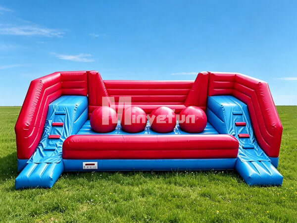 Commercial Inflatable Big Baller Wipeout Challenge Course