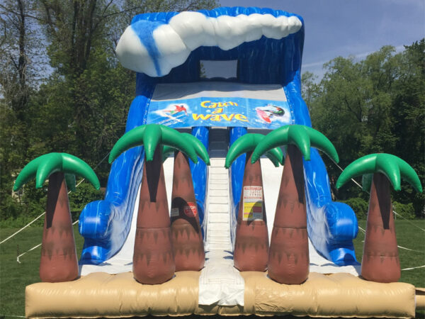 Catch a Wave Tropical Dual Lane Inflatable Water Slide