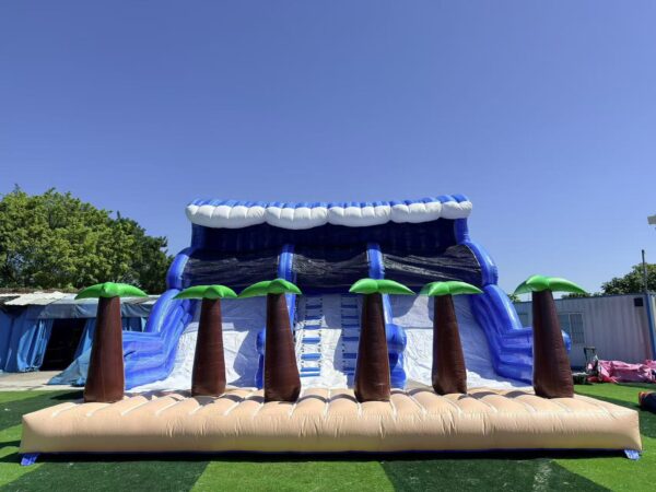 Catch a Wave Tropical Dual Lane 8*8*5m Inflatable Water Slide