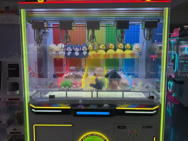 Crazy Gifts 5 Claw Crane Prize Machine | Coin Operated Plush Doll Grab Machine