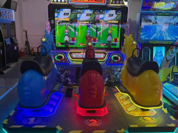 3 Players Horse Racing Simulator Arcade Game | Coin Operated Racing Ticket Machine