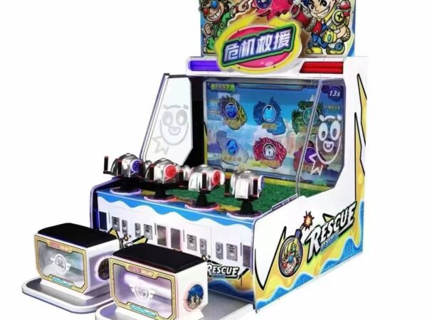 4 Gun Crisis Rescue Ball Shooting Arcade Machine | 2 Player Team Game