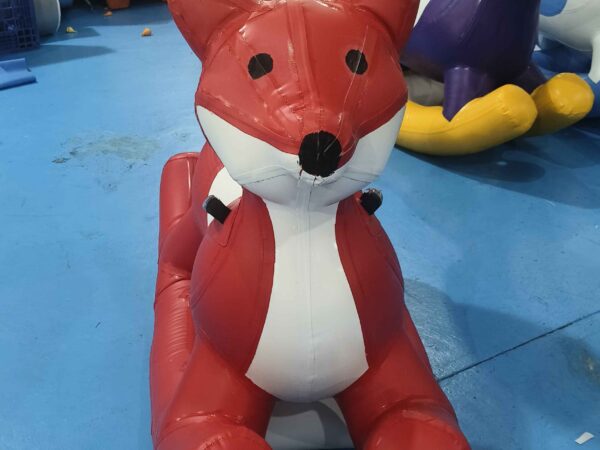 1.5x0.7x1.3m Water Park Inflatable Fox Rocker Horse | Kids PVC Floating Animal Ride Toy For Pool & Beach