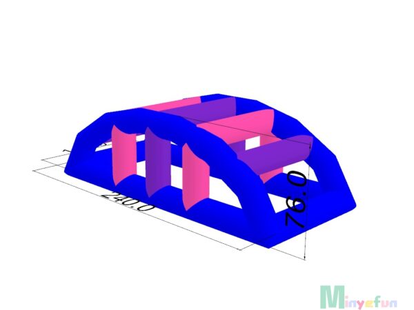 Inflatable Closed Air Obstacle Tunnel | Airtight Inflatable Crawl Tunnel for Kids Soft Play