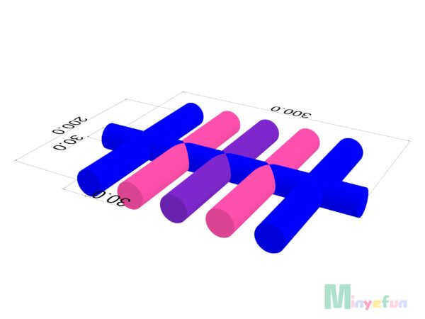 Inflatable Air-Tight Five Rod Weave Obstacle