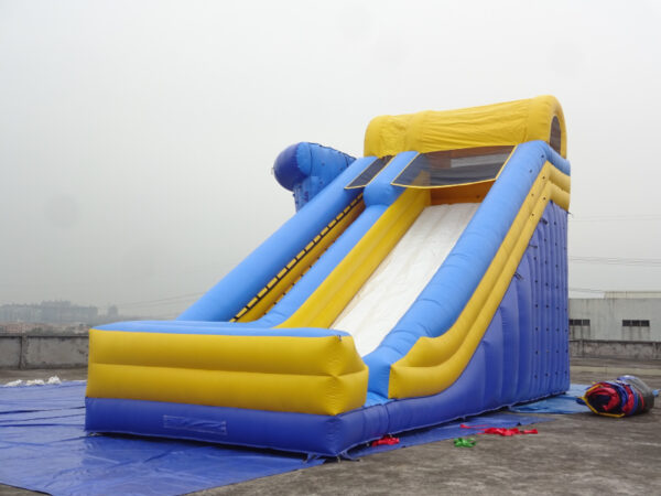 Commercial Inflatable Rock Climbing Wall With Double Lane Slide Kids Inflatable Game