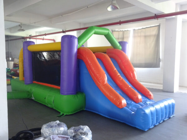 5.6x2.55x2.2m Multicolor Inflatable Obstacle Course Kids Inflatable Play Tunnel Combo For Party Rental