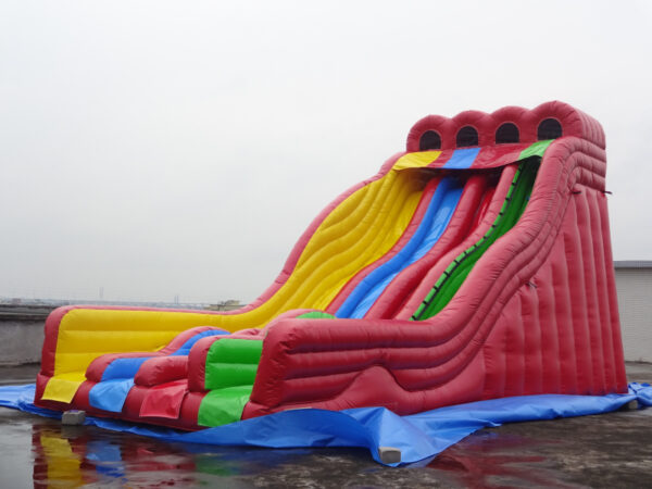 11x5x6m Commercial Giant 4 Lanes Inflatable Dry Slide | Kids Rainbow Inflatable Slide For Event Rental