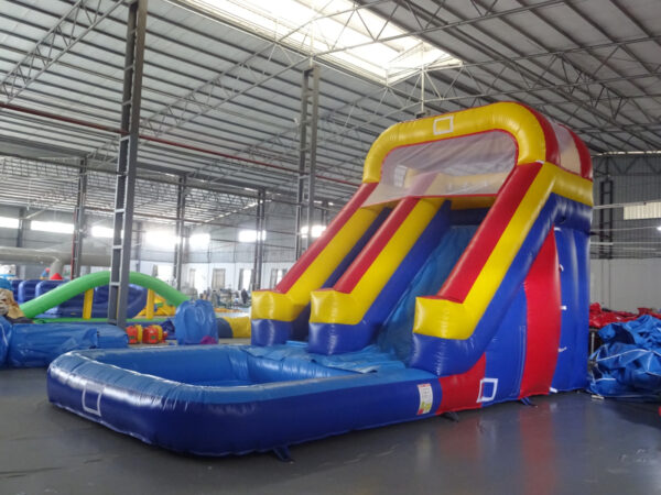 Commercial Inflatable Water Slide With Pool 6.8x3.8x4.8m For Kids Party Rental