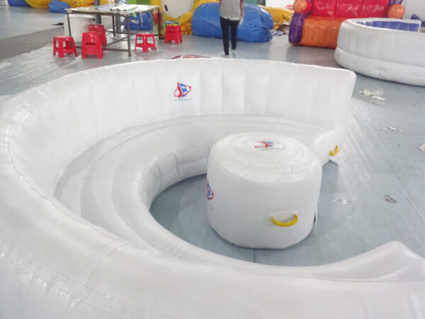 2.9x2.9x0.71m White Inflatable Curved Lounge Sofa Set