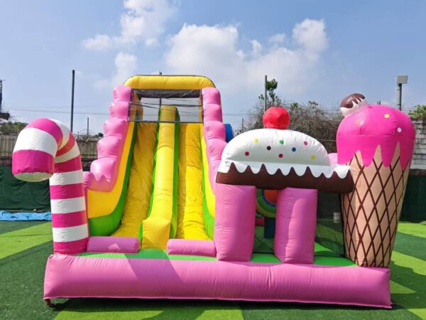 Candy Themed Inflatable Slide Commercial Kids Inflatable Dry Slide