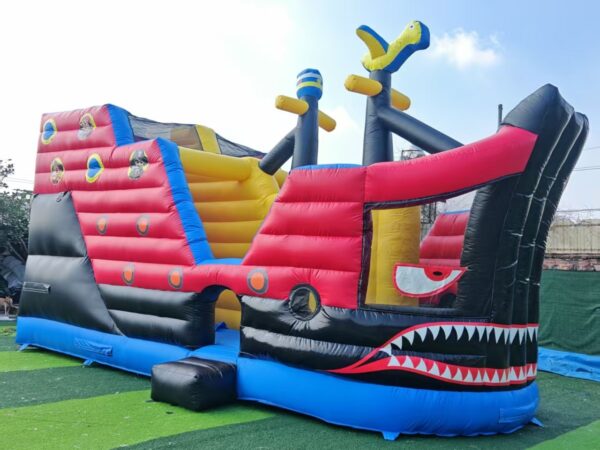 Commercial Kids Inflatable Dry Slide Pirate Ship Inflatable Slide