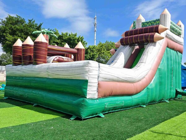 Inflatable Jungle Obstacle Course With Slide Commercial Inflatable Playground